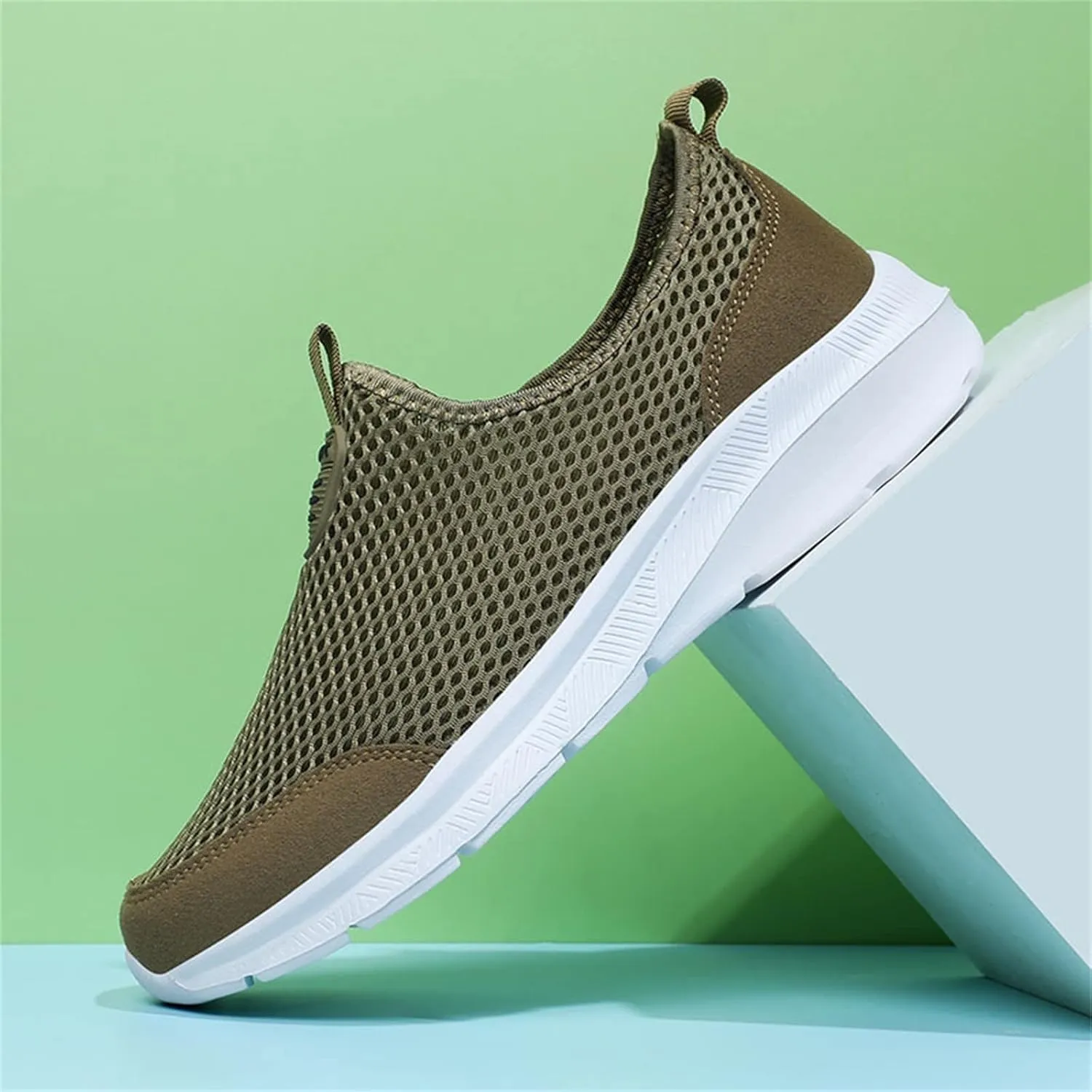 Casual Dress Shoes Fashion Summer Men Breathable Mesh Shallow Lace Up Casual Shoes