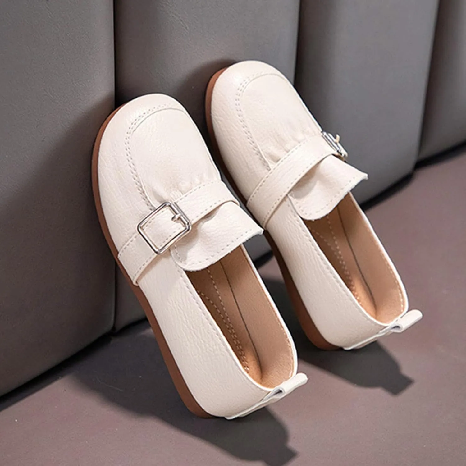 Fashion Spring Summer Children's Casual Shoes Girls' Leather Shoes Flat Sole Soft Comfortable Toddler 6 Shoes Girls