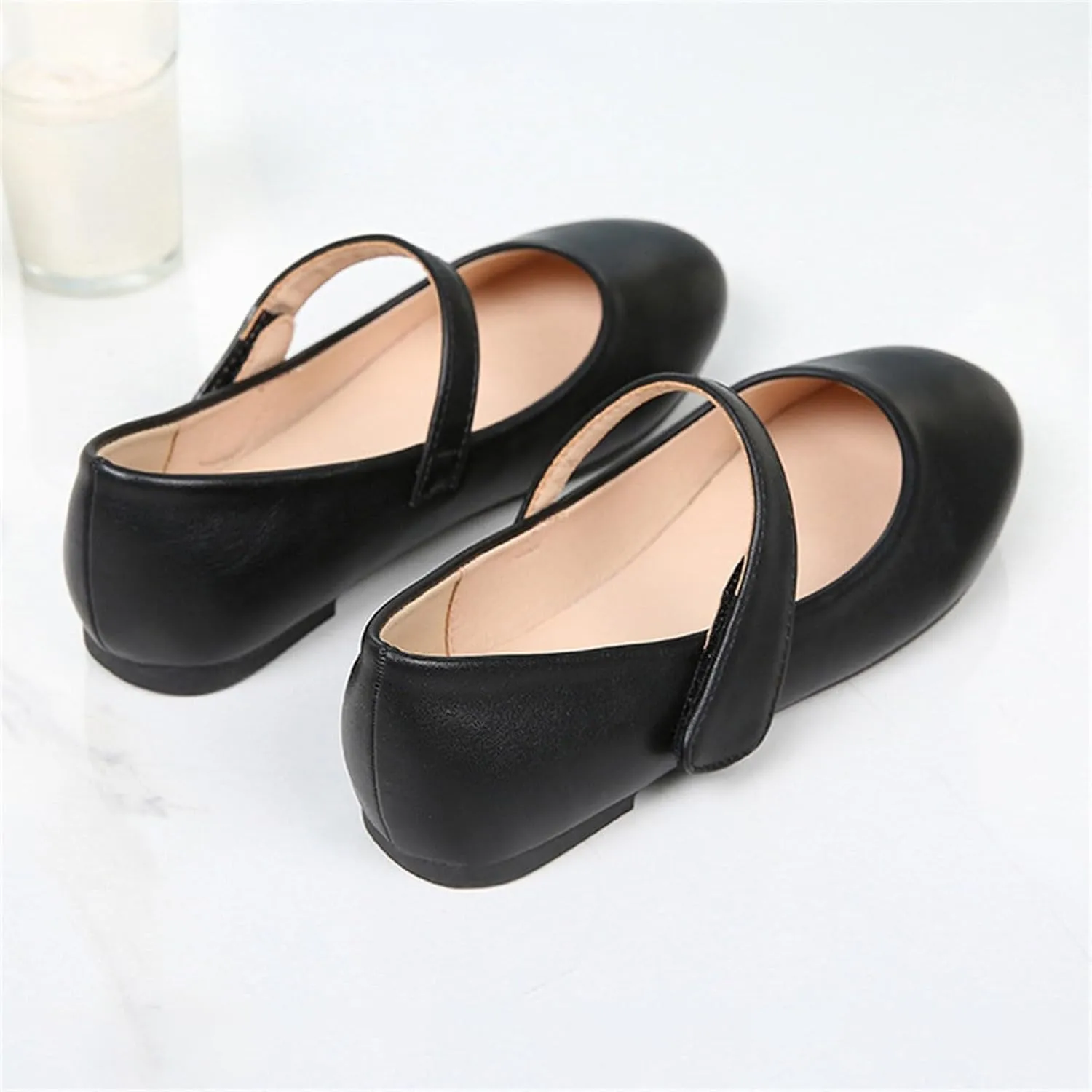 Girls Dress Shoes School Wedding Party Flower Mary Jane Shoes Leather Pu Ballet Flats For Toddler Baby Infant