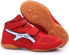 Kids Boxing Shoes, Lightweight Wrestling Gym Trainers Casual Non Slipfighting Sneakers Casual Breathable Sparring Sports Shoe