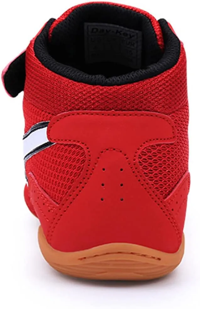 Kids Boxing Shoes, Lightweight Wrestling Gym Trainers Casual Non Slipfighting Sneakers Casual Breathable Sparring Sports Shoe