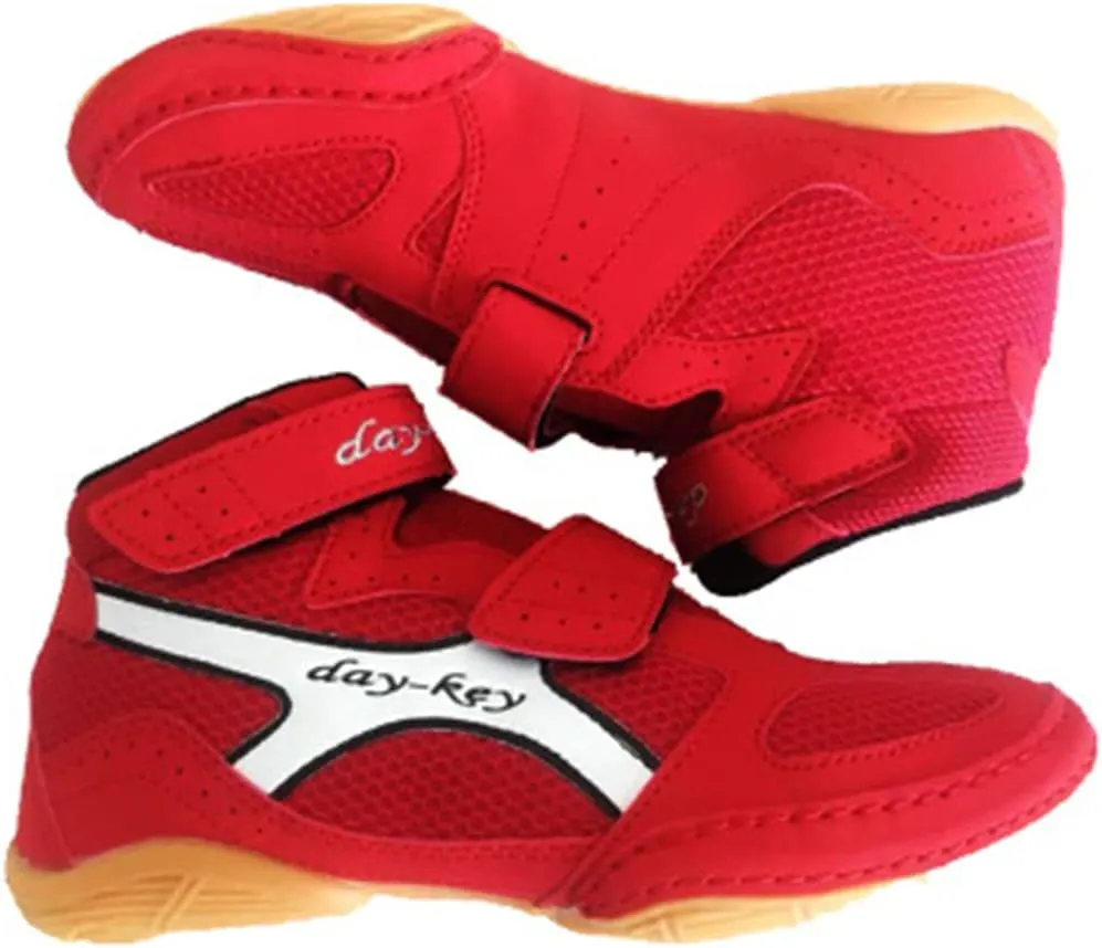 Kids Boxing Shoes, Lightweight Wrestling Gym Trainers Casual Non Slipfighting Sneakers Casual Breathable Sparring Sports Shoe