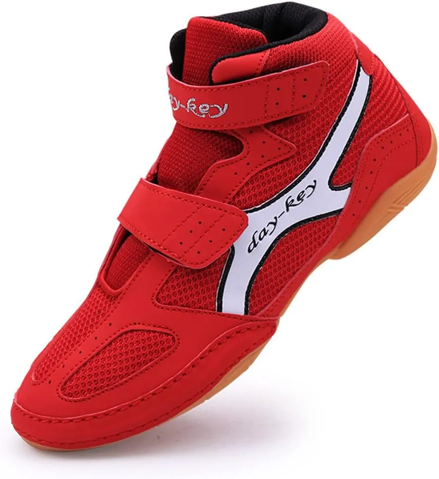 Kids Boxing Shoes, Lightweight Wrestling Gym Trainers Casual Non Slipfighting Sneakers Casual Breathable Sparring Sports Shoe