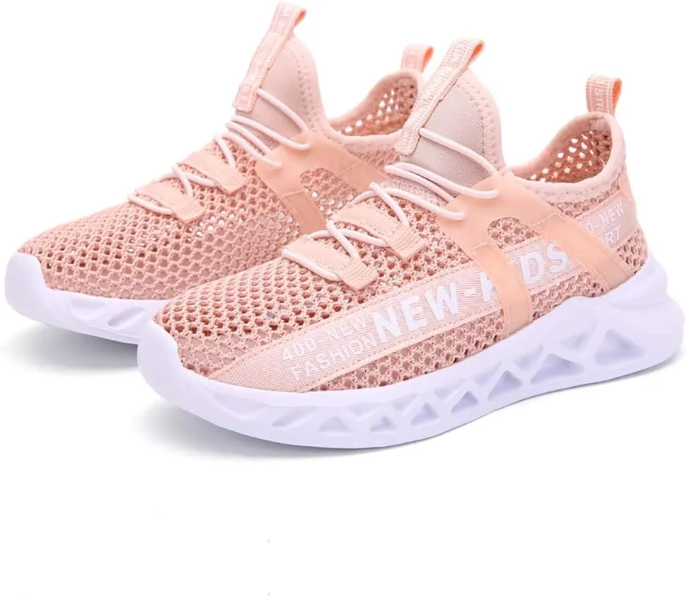 Kids Breathable Mesh Sneakers Casual Sports Running Tennis Shoes for Boys Girls