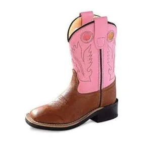 Kid's Old West Toddler Brown Cowhide Boots BSI1839