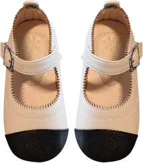 Little Toddler Girls Dress Shoes Ballerina Ballet Flats Kids Mary Janes for Wedding Church Easter Party School