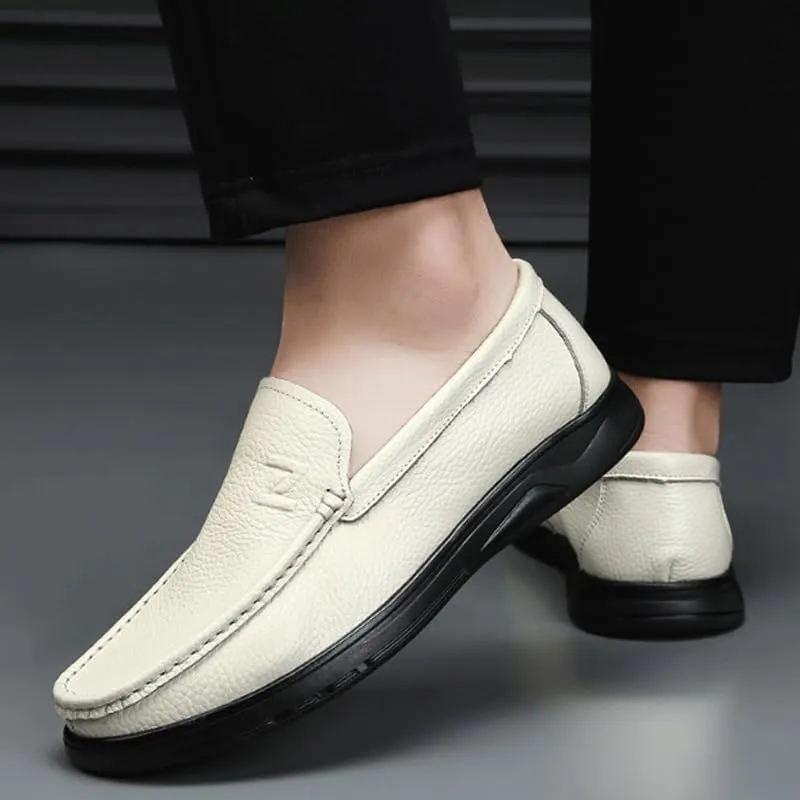 Mens Comfortable Premium Leather Leisure Working Driving Party Dress Shoes Classic Formal Work Business Shoes
