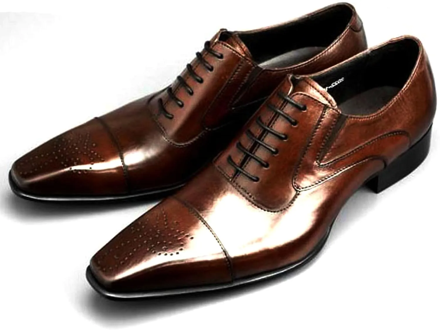 Men's Dress Shoes Leather Formal Business Oxford Derby Shoes Brogue Wingtip Retro Dress Shoes for Men
