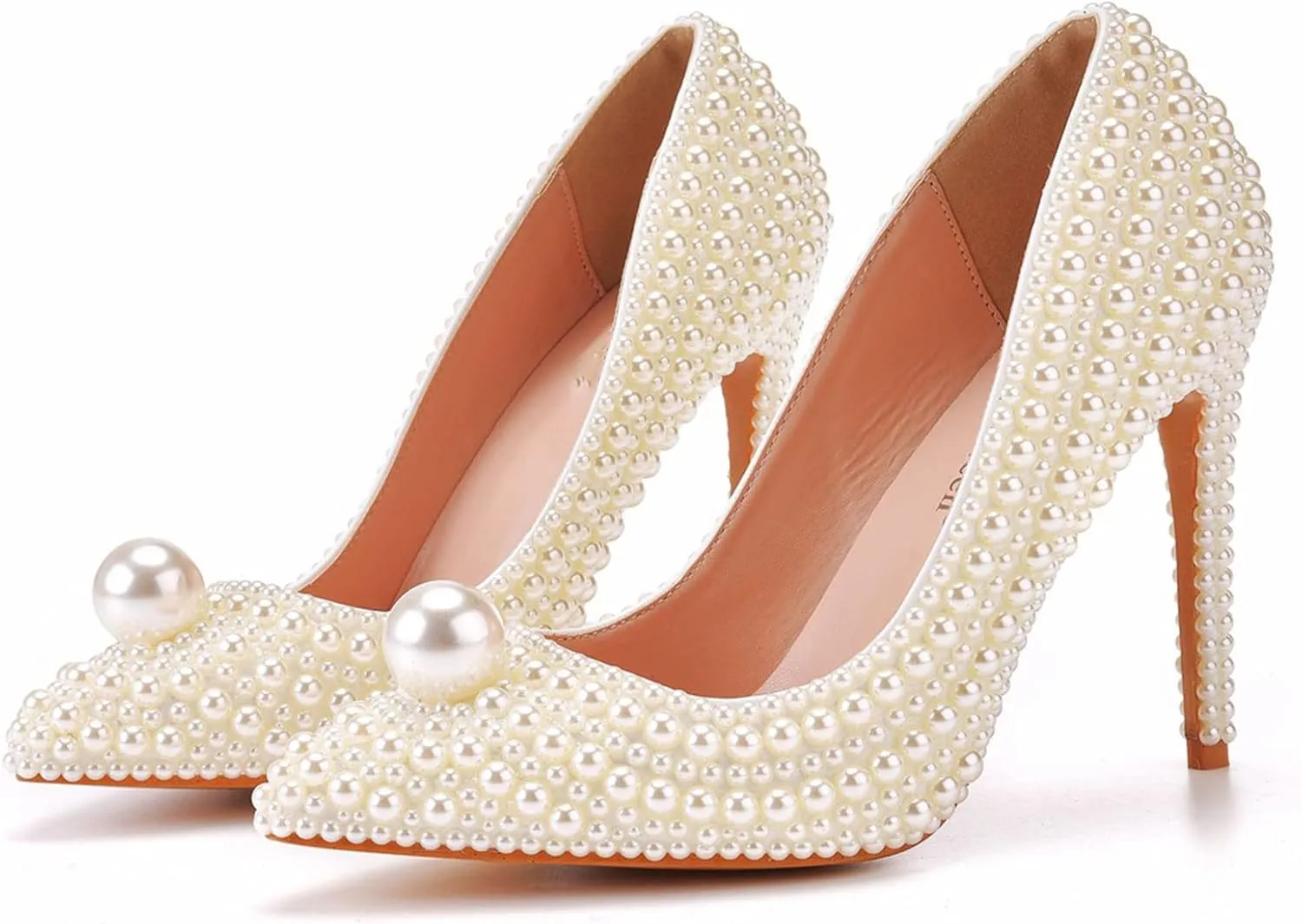 MYFSPORTS Pointed High Heels Women's Shoes Pearl Wedding Shoes 11 cm Stiletto Shoes High Heel Sandals Ladies High Heels Bridal Shoes Comfortable Evening Dress Party Dinner Women's Shoes