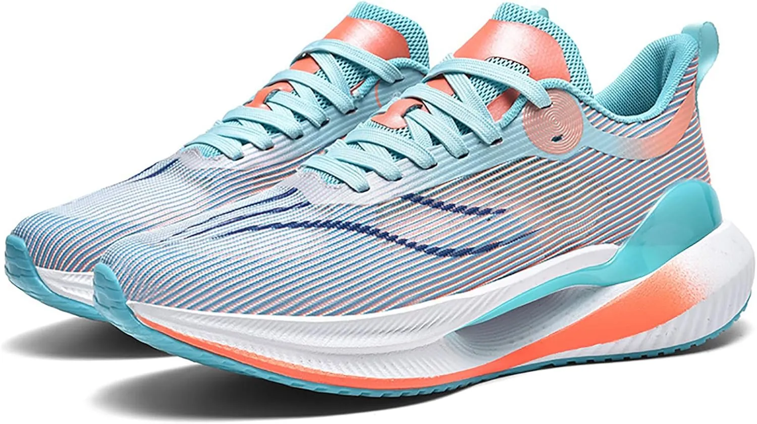 Running Shoes for Men Comfortable Cushioning Casual Sneakers Mens Road Running Shoes Lightweight Non-Slip Breathable Walking Tennis Wide Athletic Trainers