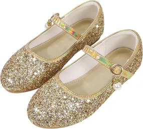 Toddler Flower Girl Dress Shoes Rhinstones Mary Jane Ballet Flats Party Wedding Little School Shoes for Girls