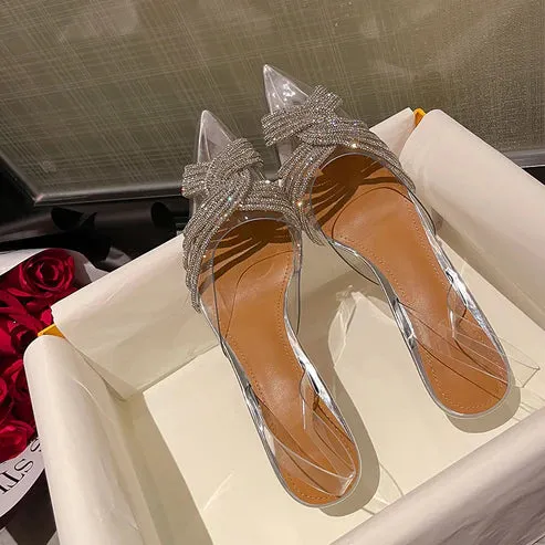 transparent exclusive mule heel