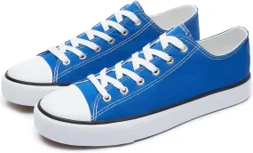 yageyan Men Canvas Low top Shoes Classic Casual Sneakers Black and White Fashion Shoes